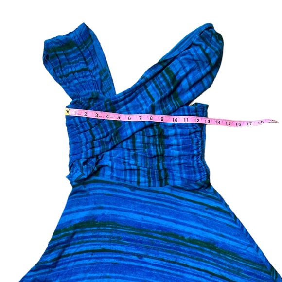 Plenty Tracy Reese Jersey Dress Sleeveless Blue Striped Anthropologie Size L NWT - Picture 4 of 9